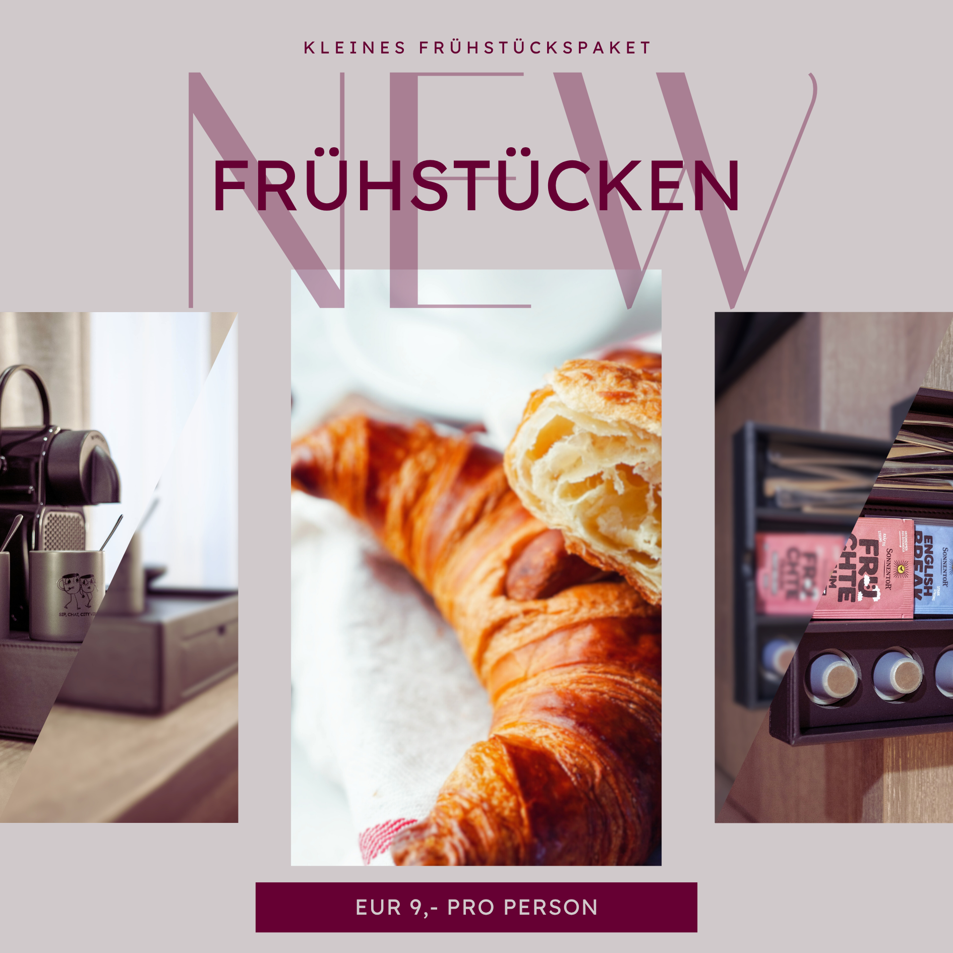 Frühstückspaket im HOTEL andrä, vorbestellen und geliefert direkt an die Zimmertüre