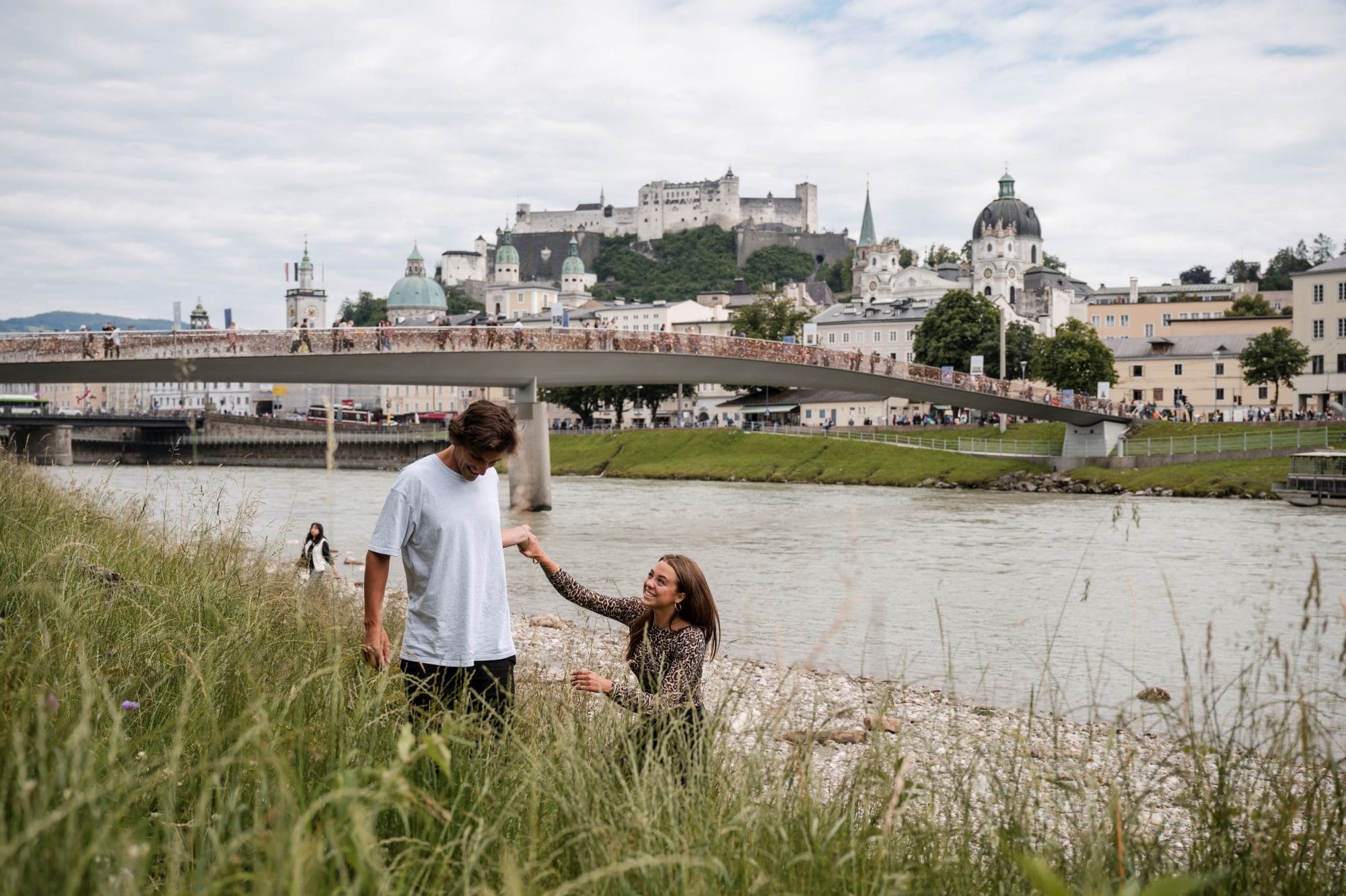 Panorama der Stadt Salzburg mit Blick auf die Altstadt und die beeindruckende Festung Hohensalzburg