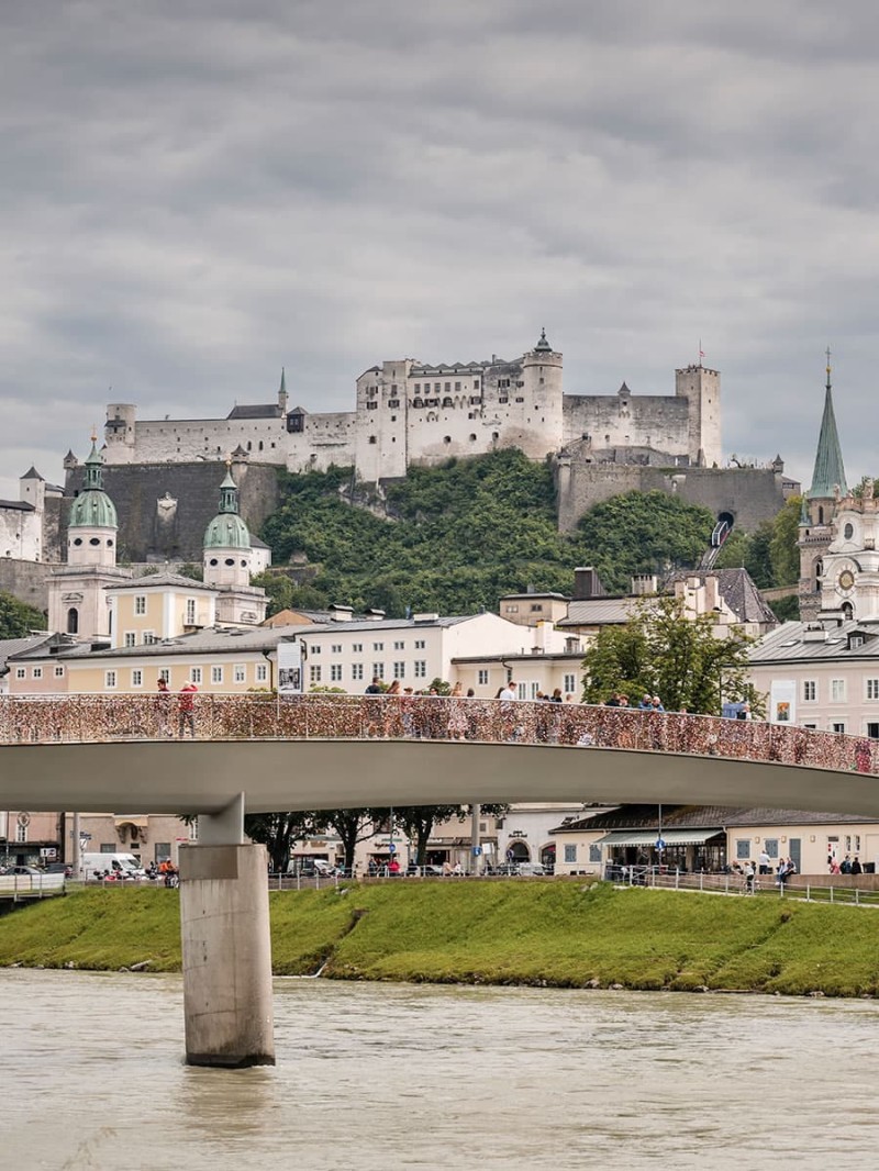 View over the old town and Hohensalzburg Fortress