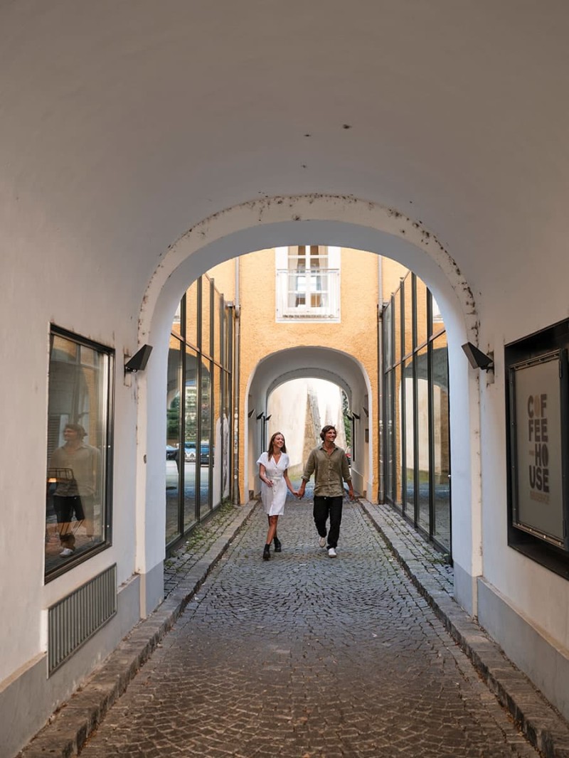 Winding alleys in Salzburg