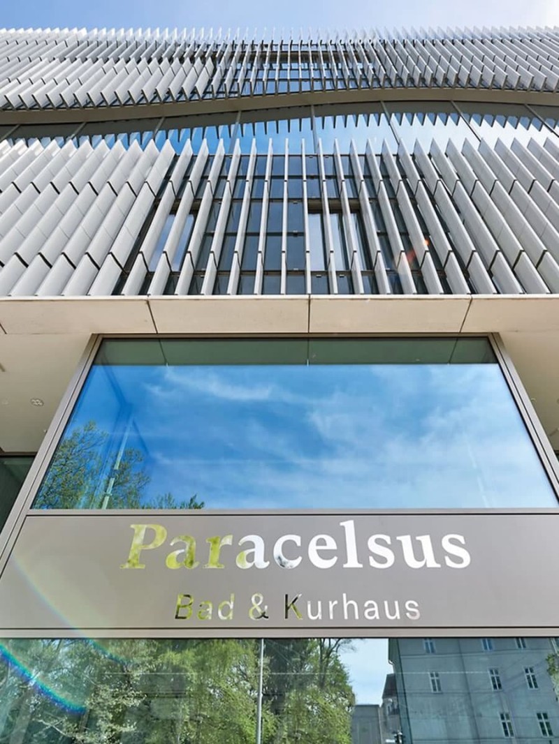 Paracelsus Bad Eingang, Rappersberger, Paracelsus Bad & Kurhaus