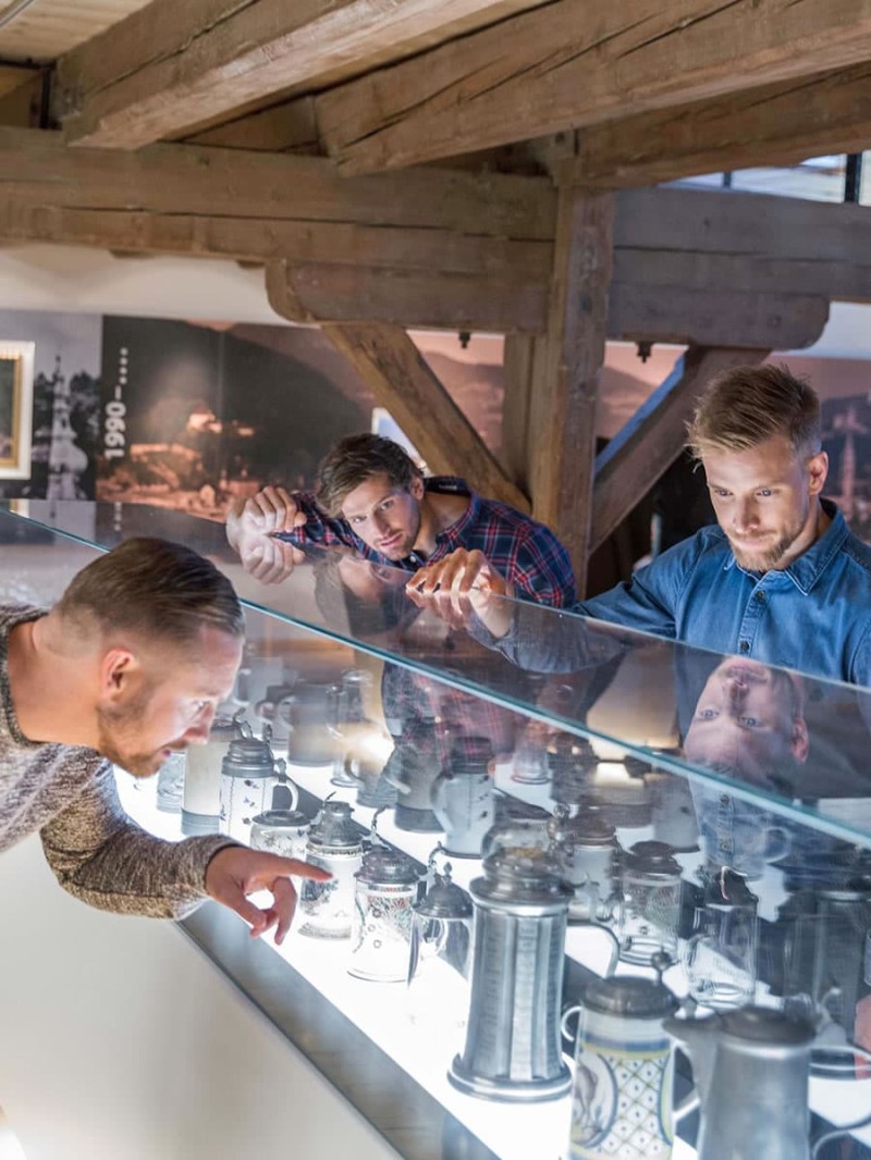 Bierkrüge im Brauwelt Museum© Bazzoka, Stiegl