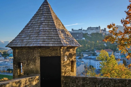 Blick auf die Festung vom Kapuzinerberg | © Tourismus Salzburg / G. Breitegger