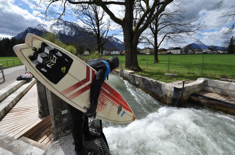 surfen auf der almwelle